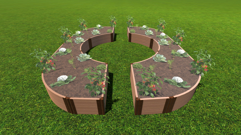 Classic Sienna 'Walk-Through Colosseum 14'x16'x16.5" Raised Garden Bed, 2"