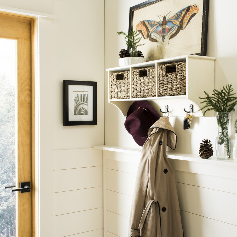 Safavieh Finley Hanging 3 Basket Wall Rack, White