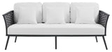 Stance Outdoor Patio Aluminum Sofa Gray White