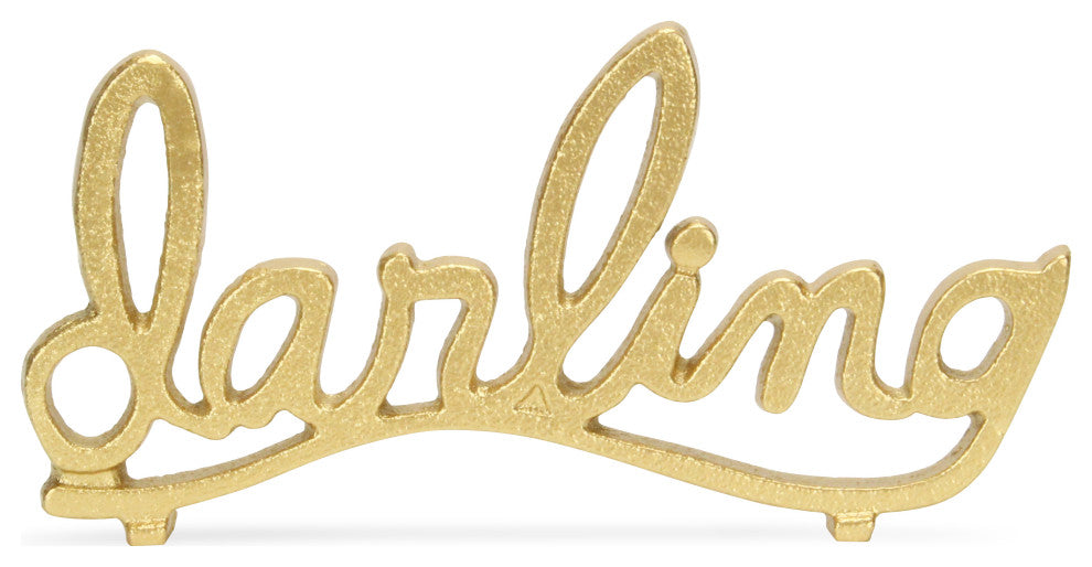 Cast Iron Gold Finish Table Decor, Darling