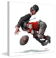 "Fumble or Tackled" Painting Print on Canvas by Norman Rockwell