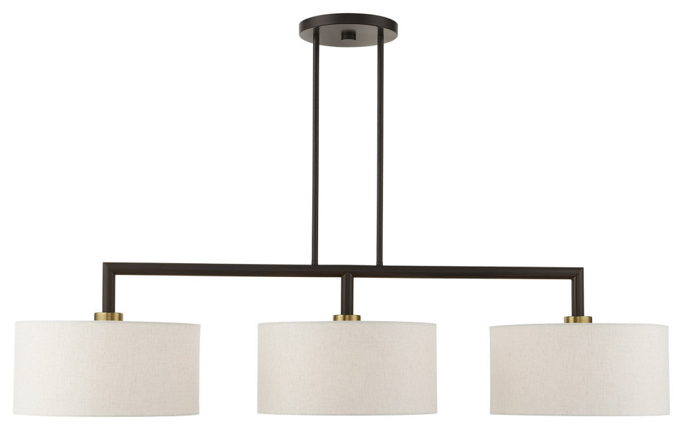 English Bronze Timeless, Transitional, Linear Chandelier