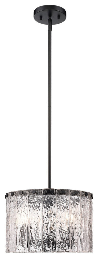 Zlite 1943P12-MB 3-Light Pendant, Clear