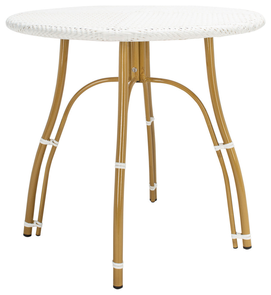 Safavieh Kylie Rattan Bistro Table, White