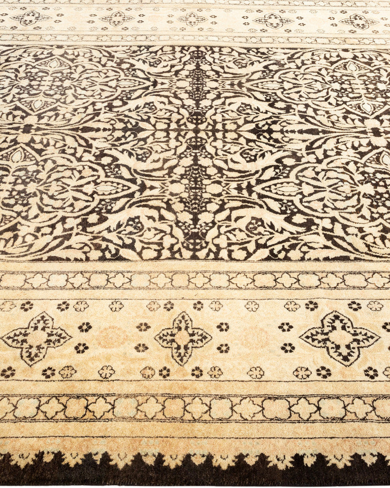 Pandey One-of-a-Kind Hand-Knotted Area Rug Black, 6'3"x9'2"