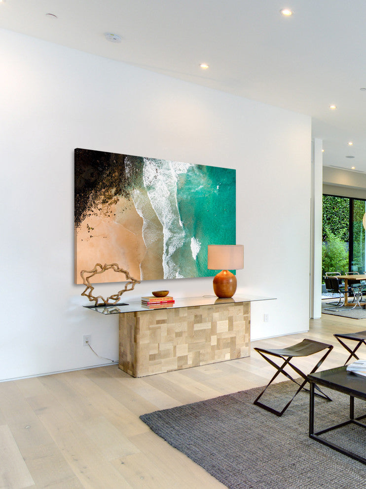 "Aqua Blue Waters" Print on Canvas by Karolis Janulis