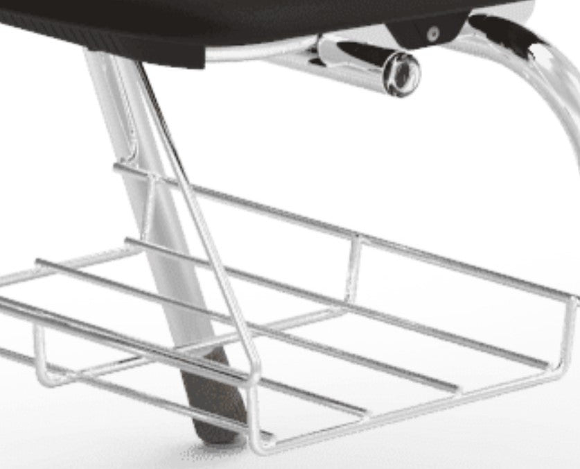 Modern Desk With Integrated Chair, Spacious Top & Ventilated Plastic Seat, Black