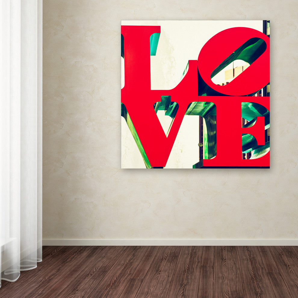 Philippe Hugonnard 'LOVE' Canvas Art, 14"x14"