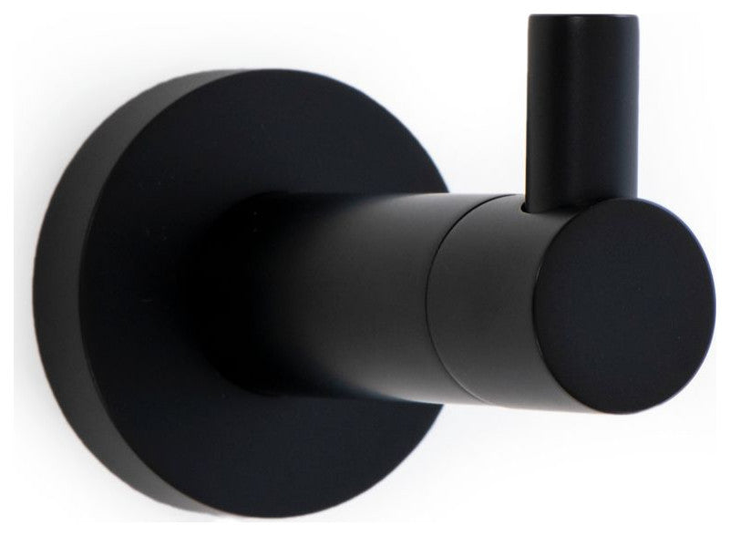 Italia Florence Series set of 2 Robe Hooks in Matte Black