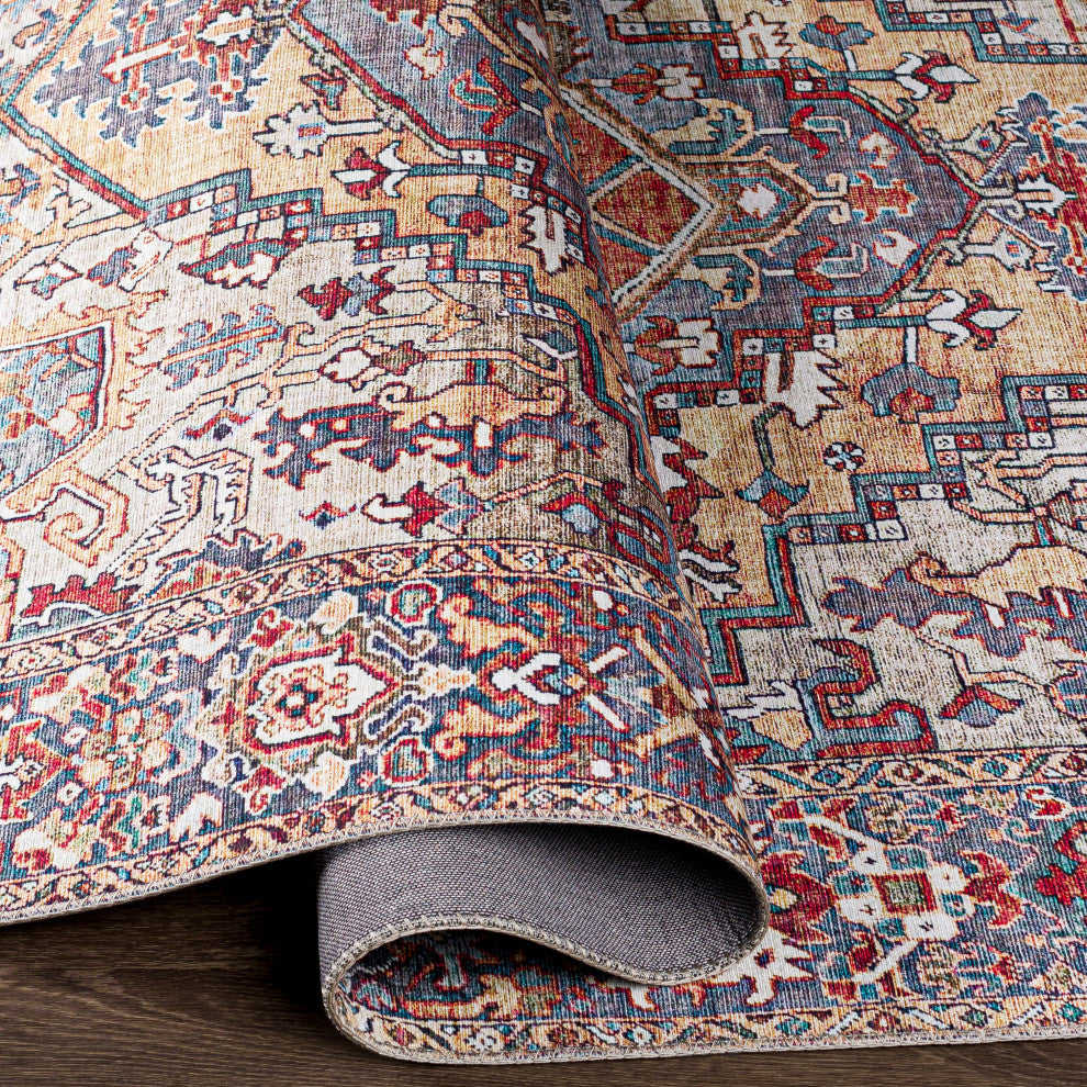 Iris IRS-2358 Traditional Denim/Charcoal 7'6"x9'6" Area Rug