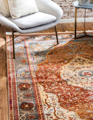 Unique Loom Rust Red Baracoa Miramar 5' 5 x 8' 0 Area Rug