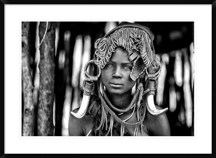 "Mursi" Framed Digital Print by Vedran Vidak, 38"x28"
