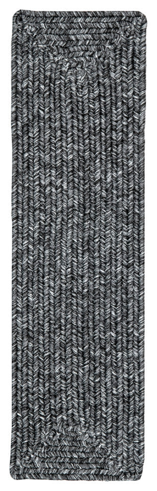 Nuloom Braided Lefebvre 13-Piece Stair Treads, Charcoal 8"x28"Rectangle