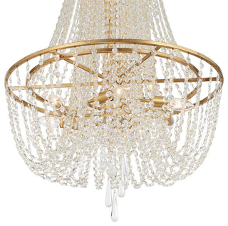 Arcadia 9 Light Chandelier, Gold