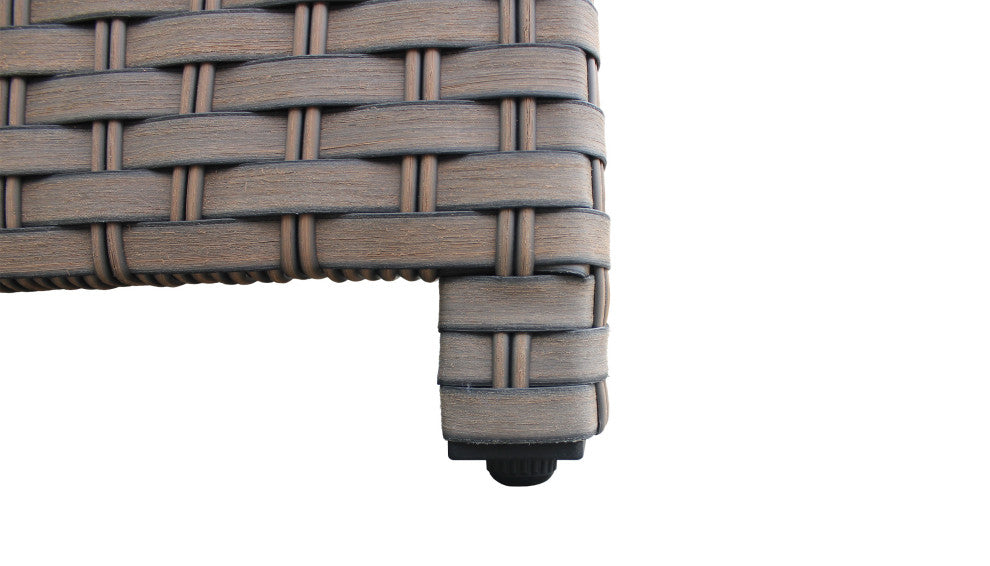 Florence Wheeled Chaise Set of 2 Outdoor Wicker Patio Furniture in Aruba