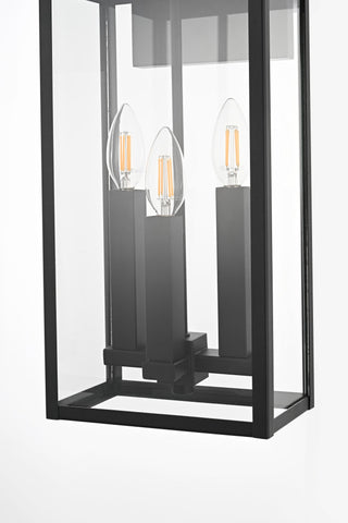 Home Living 9" Outdoor Wall Sconce, Black