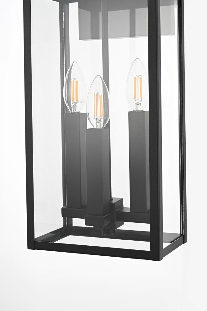 Home Living 9" Outdoor Wall Sconce, Black