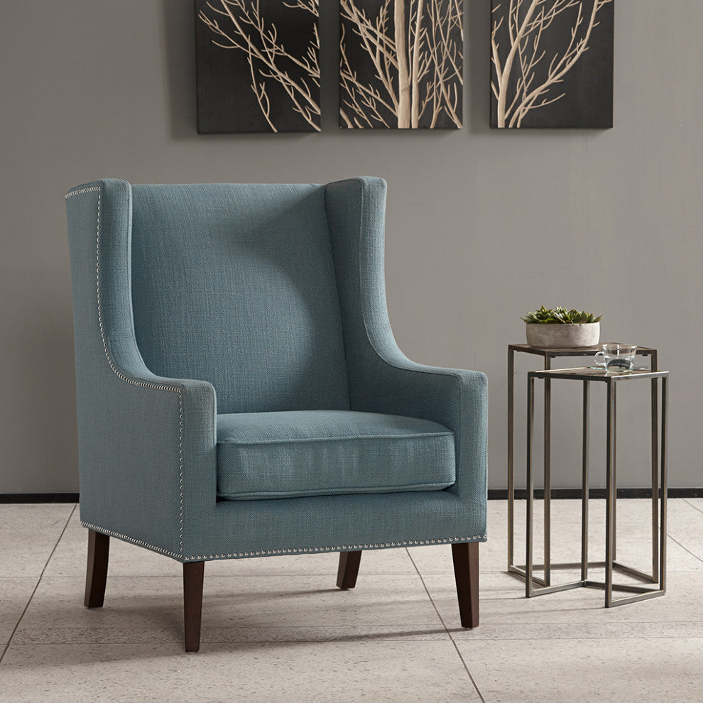 Madison Park Accent Chair Armchair for Living Room, Blue
