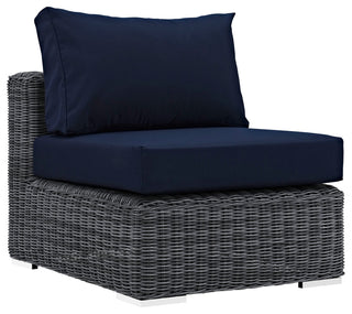 Summon Outdoor Patio Sunbrella, Armless, Canvas Navy