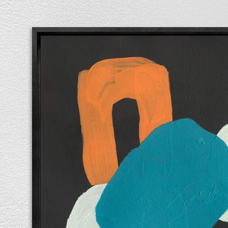 Colored Shapes on Black II, 36 x 48