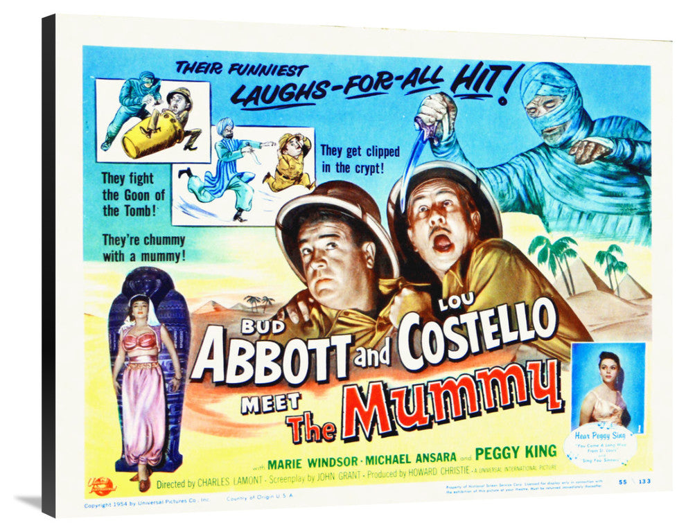 "Abbott & Costello - Meet The Mummy" Canvas by Hollywood Photo Archive, 40x31"