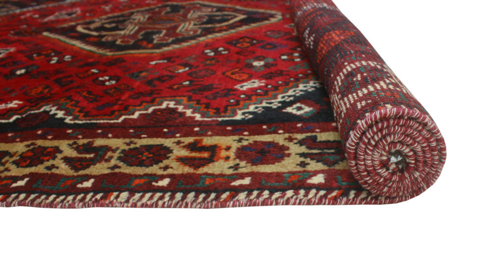 Sherman Raze Rug Fine Vintage Distressed Sherman Red Rug