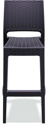 Jamaica Resin Wickerlook Bar Stool Brown