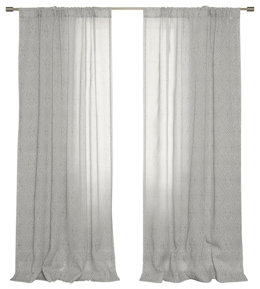 Diamond Confetti Curtains, Gray