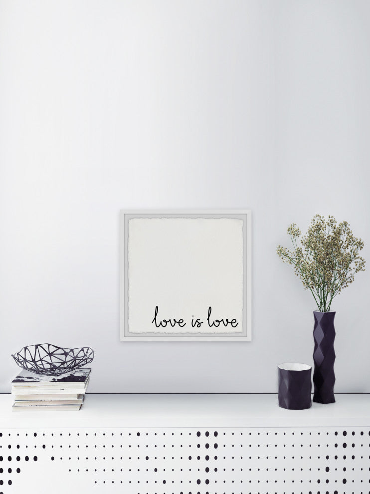 "Love Is Love II" Framed Painting Print, 18x18