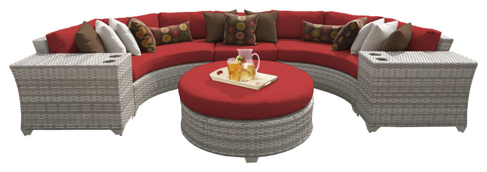 Fairmont 6 Piece Outdoor Wicker Patio Furniture Set 06c