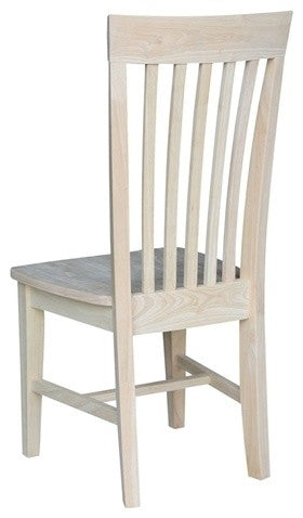 Mission Style Unfinished Wood Dining Chair