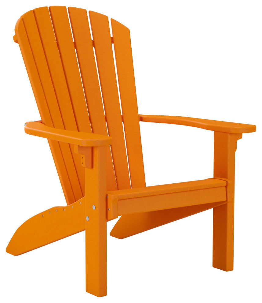 Outdoor Poly Lumber SeaAira Adirondack Chair, Orange