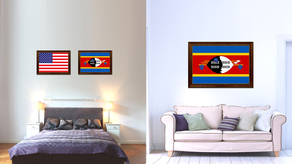 Swaziland Country Flag Canvas Print, 15"x21"