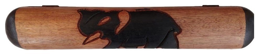 Traditional Carved Elephant Mancala Set | Wood Seeds Africa Game Sculpture Oware