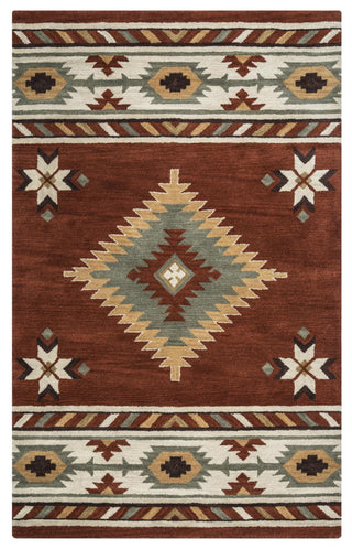 Rizzy Home SU1822 Southwest Area Rug 8' Round Rust