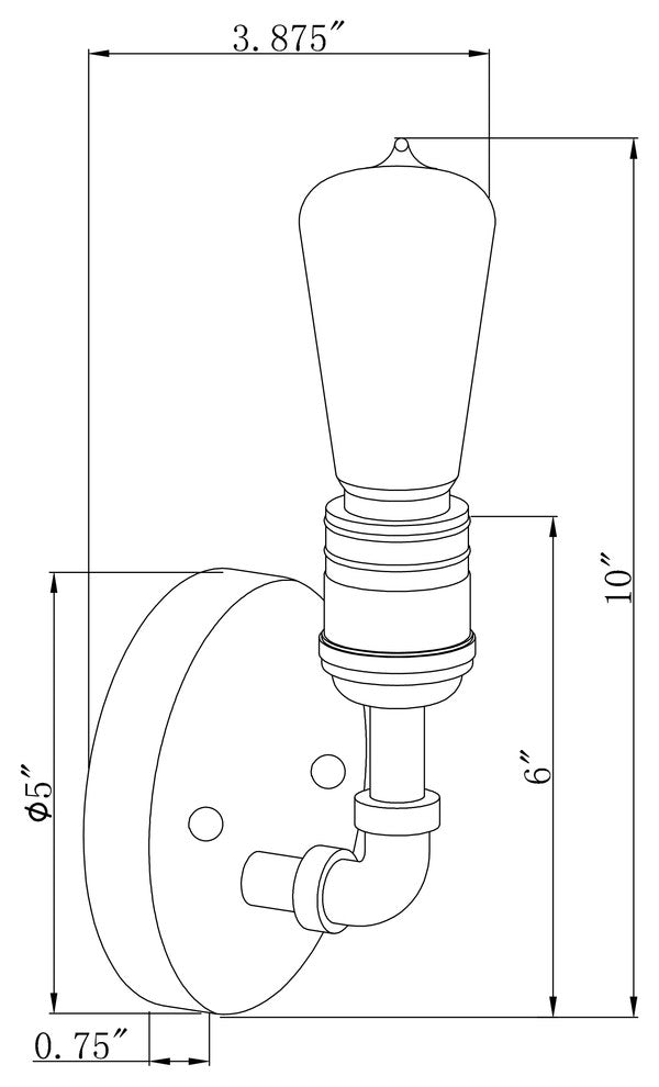 1 Light Wall Bracket, Antique Bronze