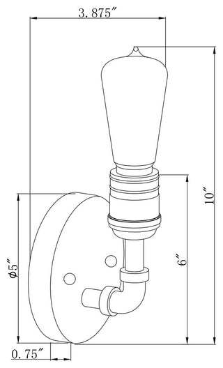1 Light Wall Bracket, Antique Bronze