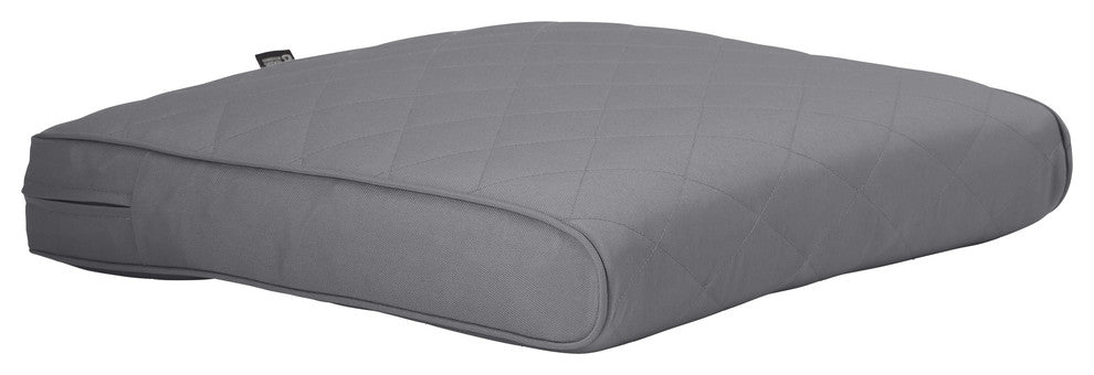 Fadesafe Rectangle Chaise Seat Quilted Lounge Cushion, Gray, 80"x26"x3"