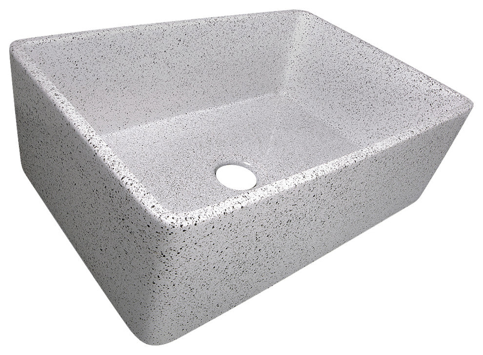 Nantucket Sinks Farmhouse Fireclay Sink, Pietra Sarda Finish, 30"