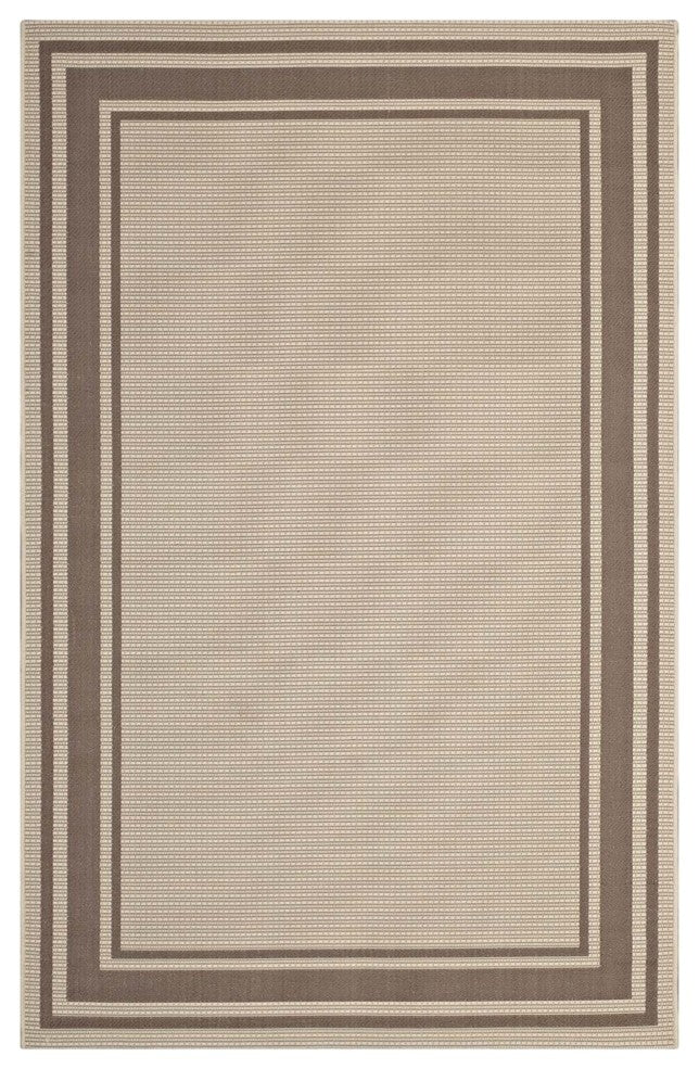 Rim Solid Border Borderline 5x8 Indoor and Outdoor Area Rug