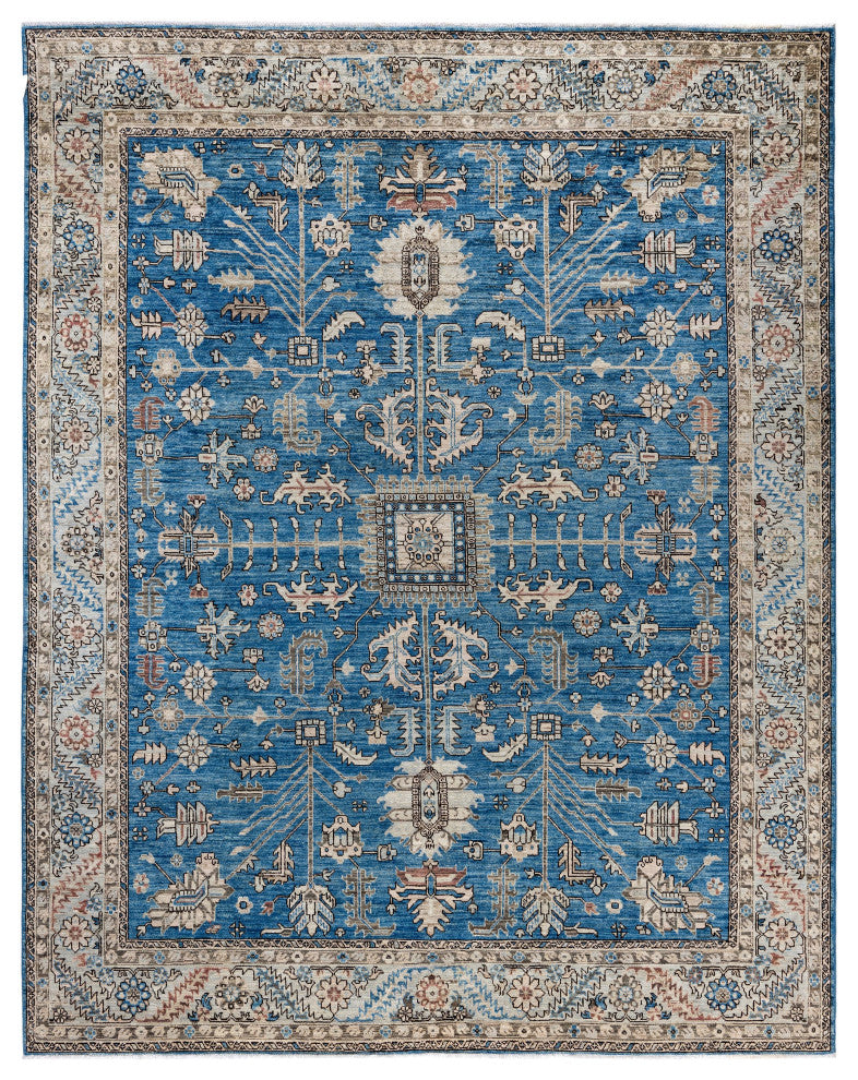 Serapi One-of-a-Kind Hand-Knotted Area Rug Light Blue, 7'11" x 9'10"