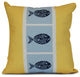 Fish Chips, Animal Print Outdoor Pillow, Yellow, 20"x20"