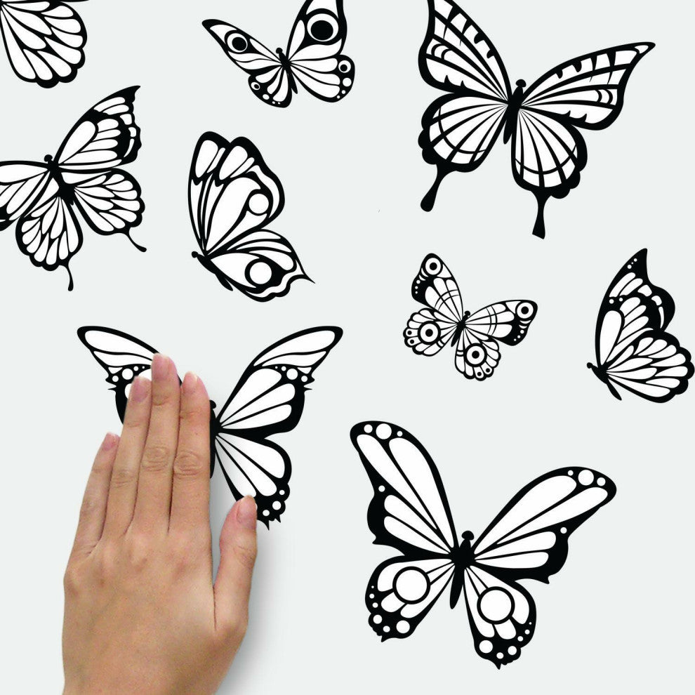 Color Your Own Butterflies Peel And Stick Wall Decals