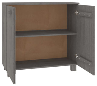 vidaXL Sideboard Buffet Cabinet for Living Room HAMAR Light Gray Solid Wood Pine