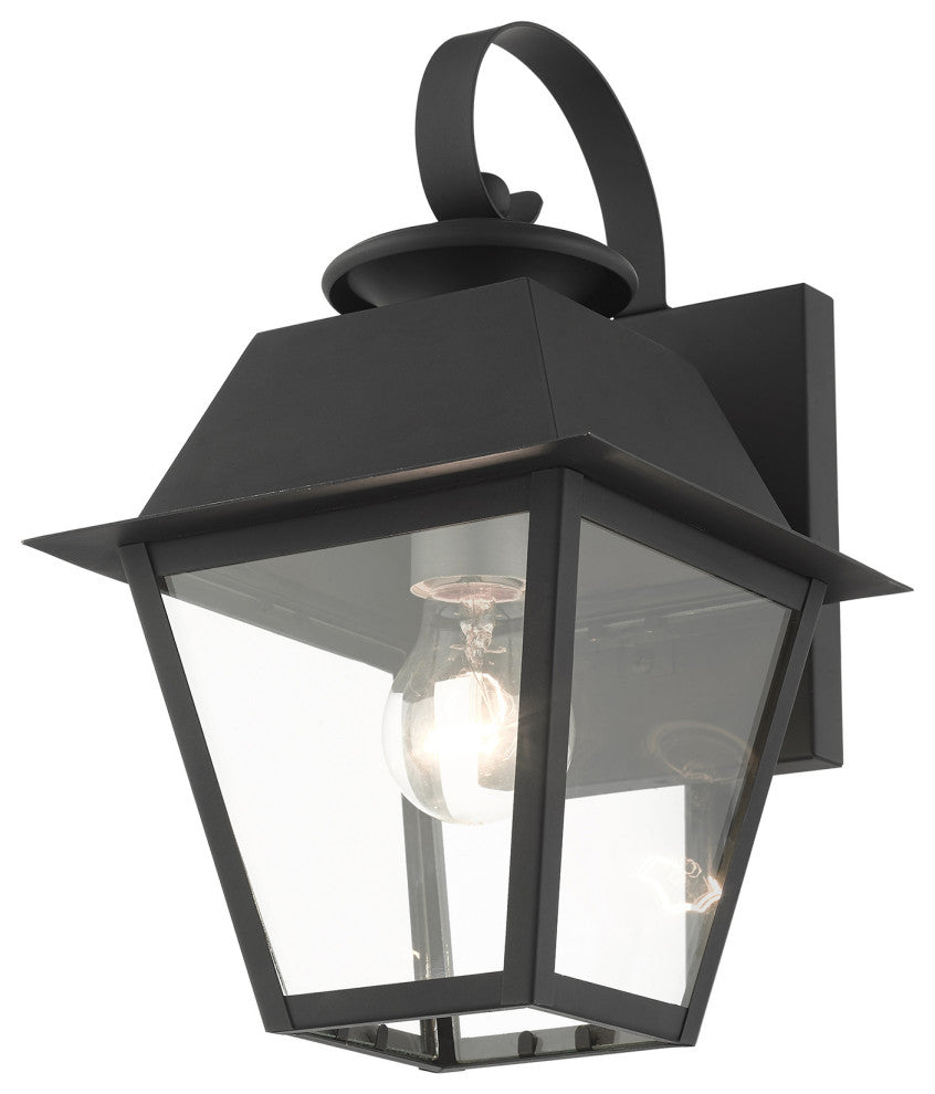 Black Classic, Colonial, Historical, Timeless Outdoor Wall Lantern