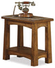 Riverside Furniture Craftsman Home Wood Chairside Table in Americana Oak