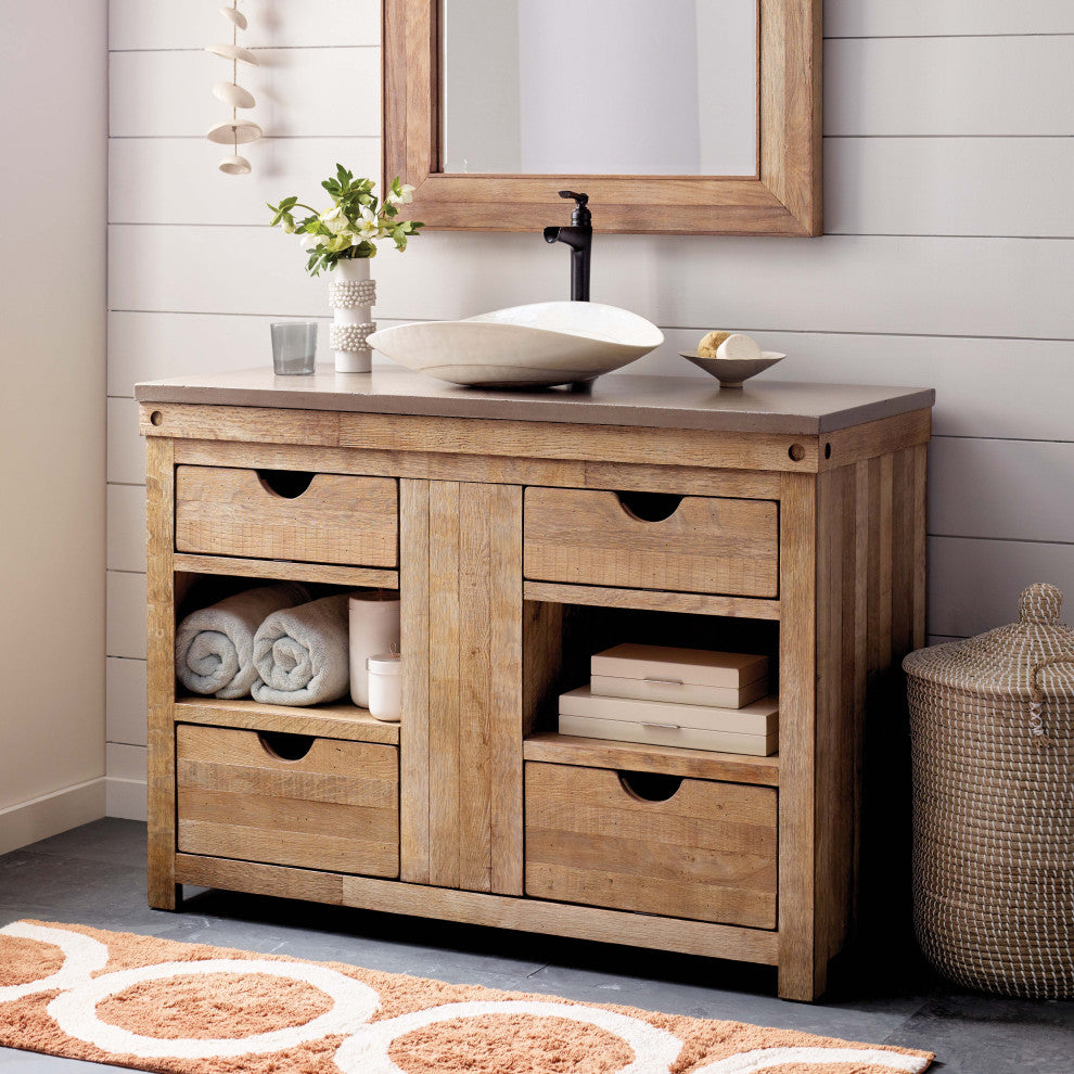 Vintner's Freestanding Single Bathroom Vanity, Chardonnay, 48"