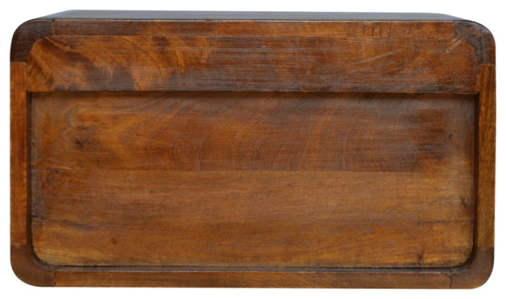 Chestnut Curve Floating Nightsand