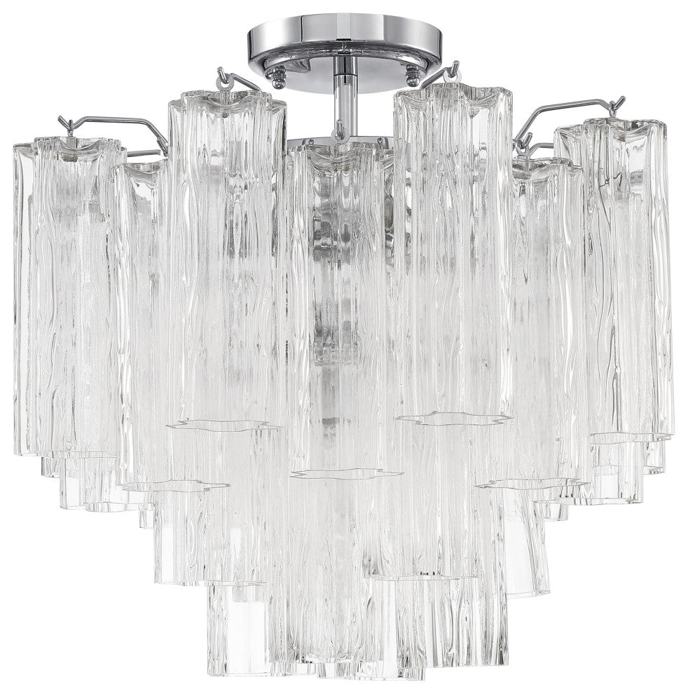 CRYSTORAMA Addis 4 Light Polished Chrome Ceiling Mount