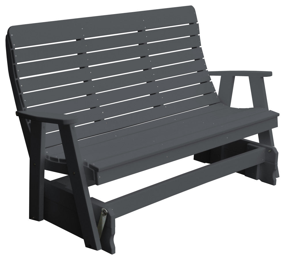4' Poly Winston Glider, Dark Gray